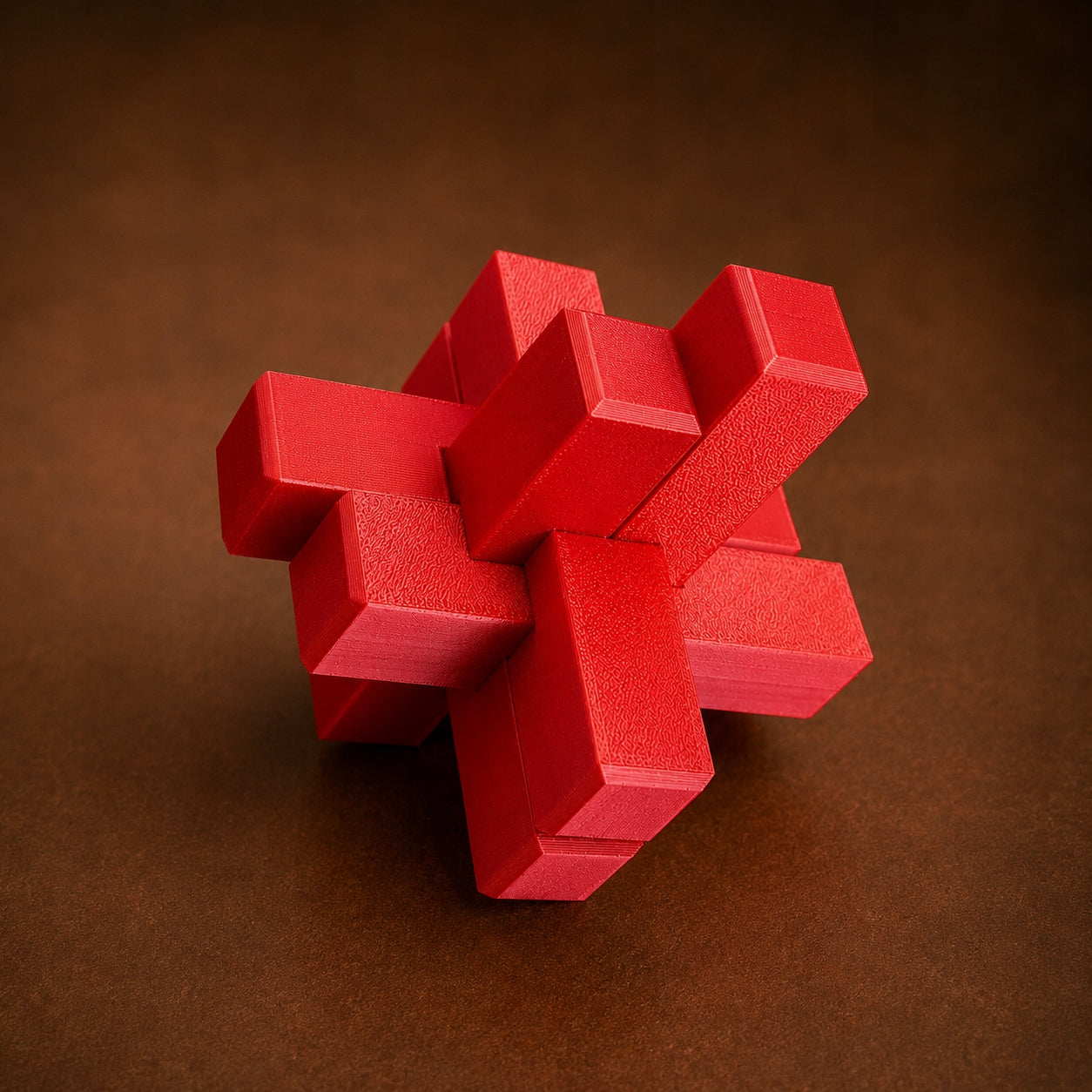 Diabelski Węzeł Łamigłówka 3D Puzzle Logiczne IQ Druk 3D