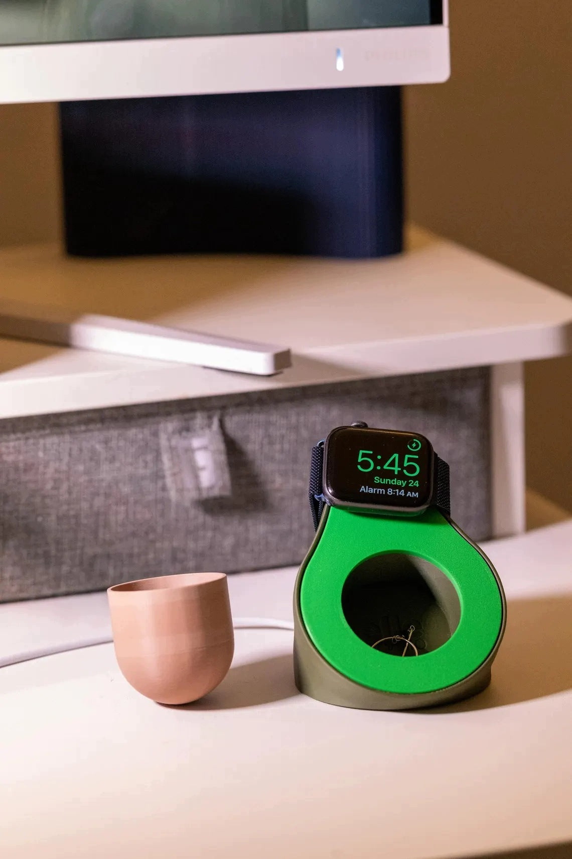 Podstawka pod Apple Watch w kształcie awokado z tajną przegródką w 3D
