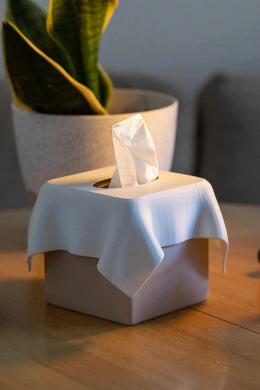 Minimalistyczna kwadratowa osłona na pudełko chusteczek - technologia 3D