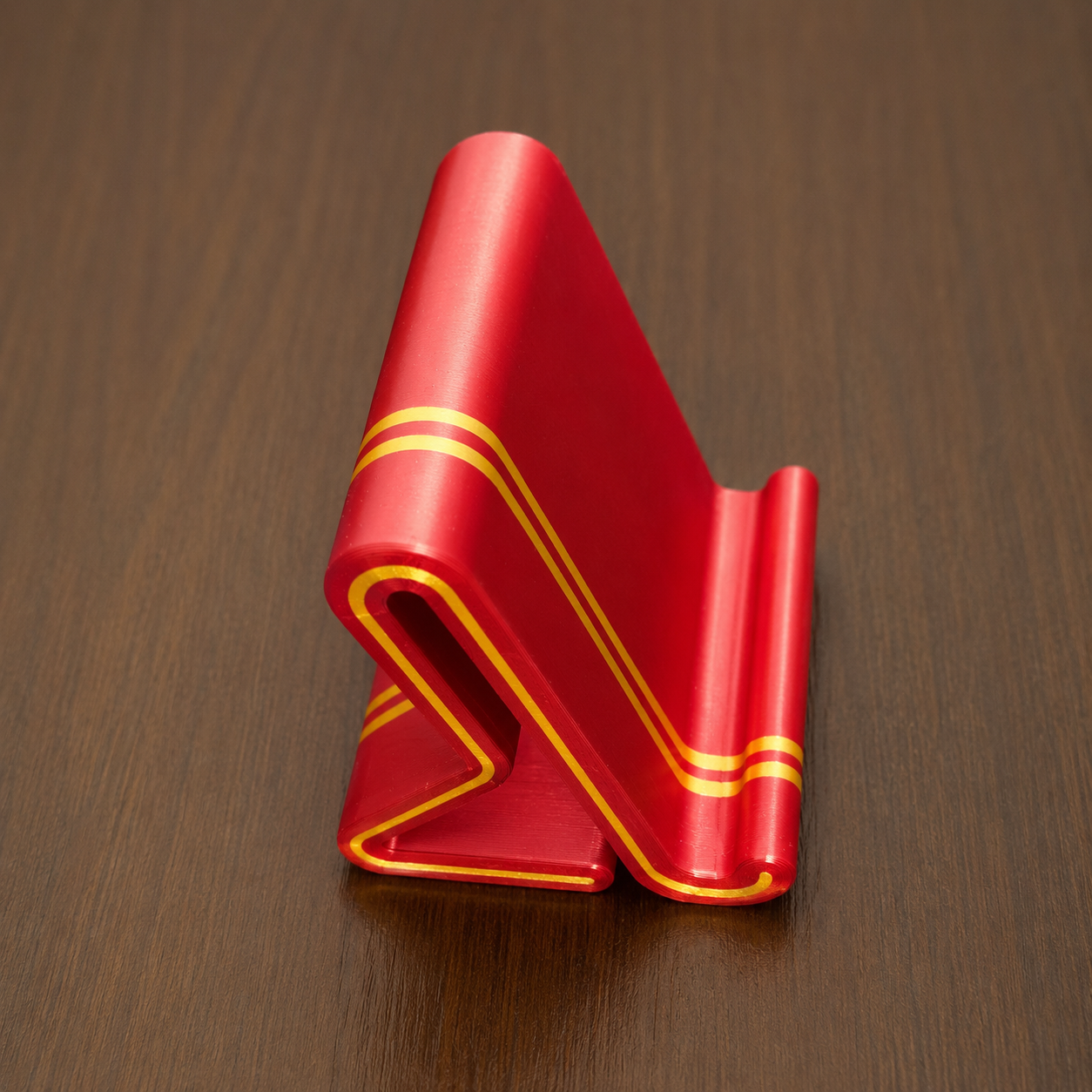 Podstawka pod telefon 3D Premium – Czerwono-Złota