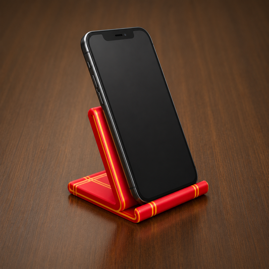 Podstawka pod telefon 3D Premium – Czerwono-Złota