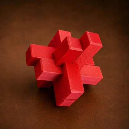 Diabelski Węzeł Łamigłówka 3D Puzzle Logiczne IQ Druk 3D