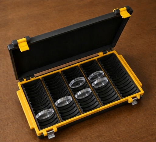 Organizer na kapsle 45 mm | Pudełko na monety | Etui kolekcjonerskie - obrazek 2